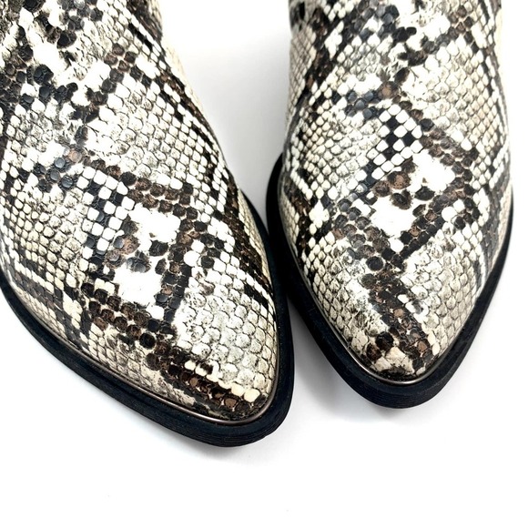 GUESS faux snakeskin python cowgirl ankle boots - Picture 3 of 14